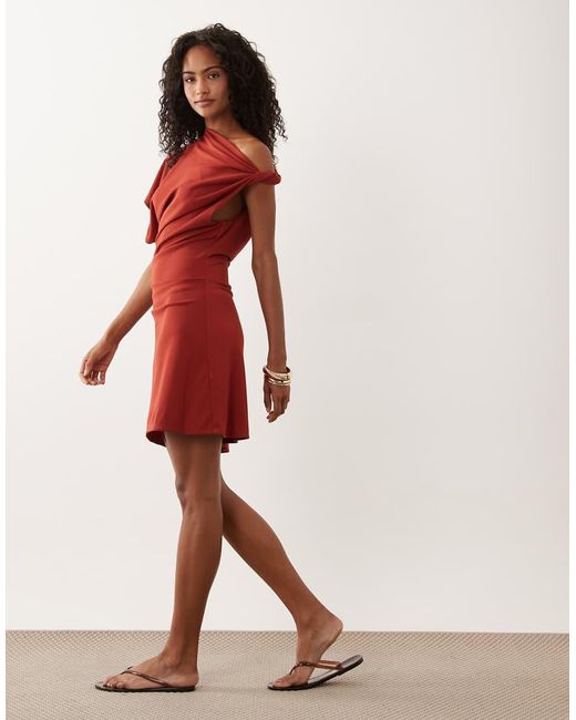 ASOS Red Twist Detail Mini Dress