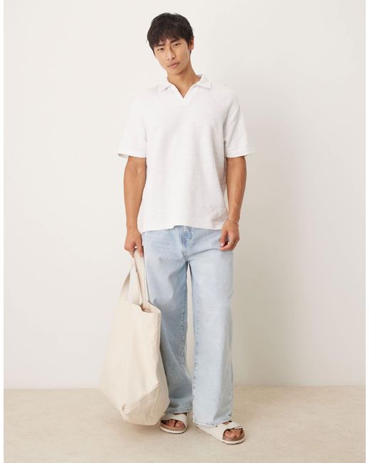 ASOS – relaxed-fit-polohemd in White für Herren