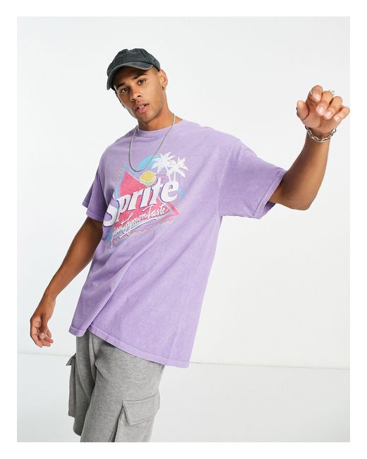 River Island Sprite Print Washed T-shirt in Purple for Men | Lyst Canada