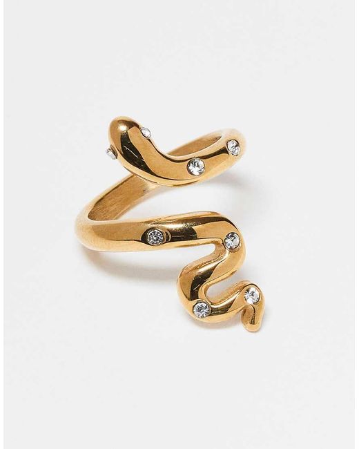 Anello A Serpente Avvolgente di ASOS in Metallic