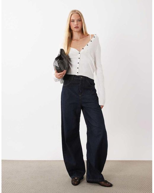 Mango White Button Detailing V-neck Cardigan