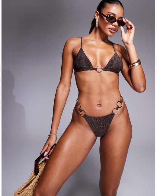 SIMMI Brown Nusa Triangle Bikini Top