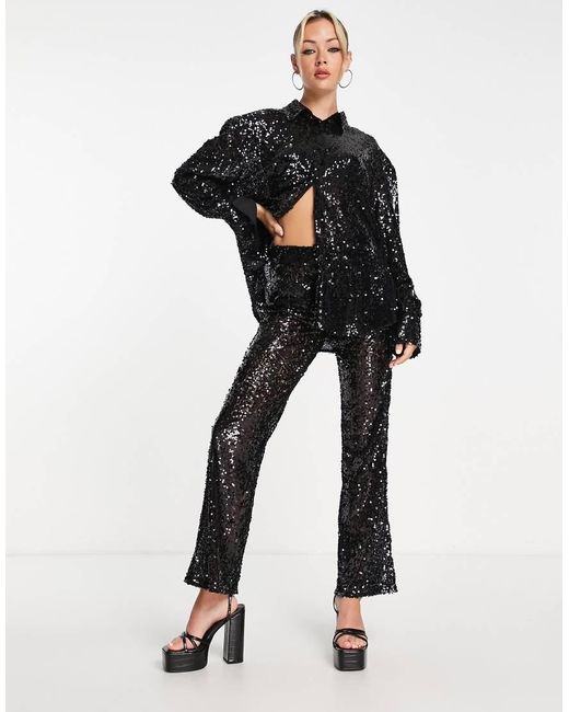4th & Reckless Black Sequin Pants