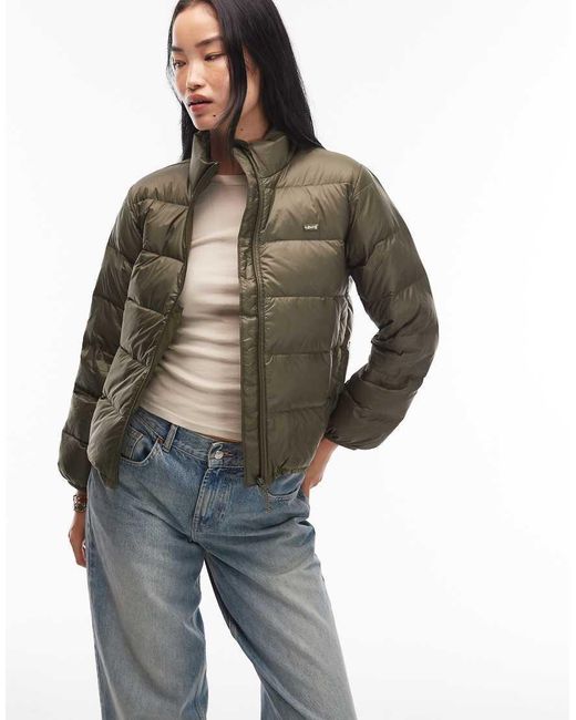 Chaqueta De Plumas Caqui Ligera Con Diseño Plegable Polly De -Verde Levi's de color Multicolor