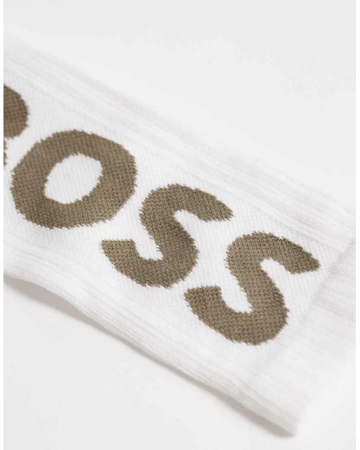 Boss Natural Boss Bodywear 3-Pack Sport Crew Socks for men