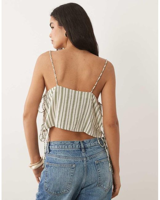 ASOS Blue Square Neck Beach Top