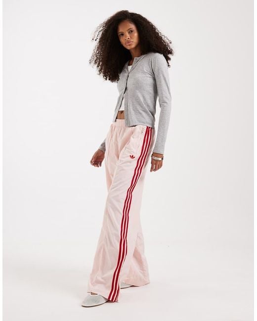 Adidas Originals Pink Firebird Loose Nylon Track Pants