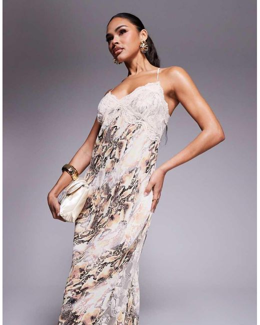 AFRM Vince Lace Trim Cami Maxi Dress | Lyst UK