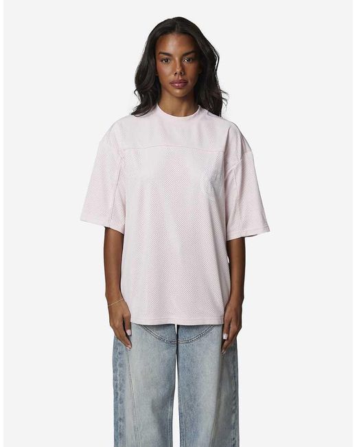 Good For Nothing White Double Layered Mesh Jersey T-Shirt