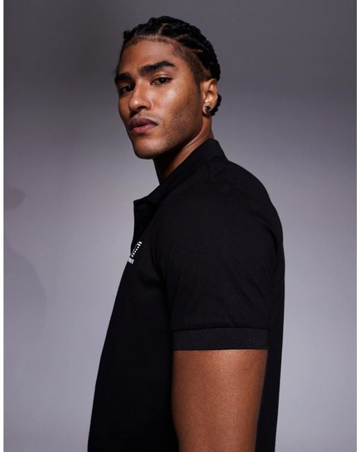 EA7 Blue Armani Train 7 Logo Polo for men