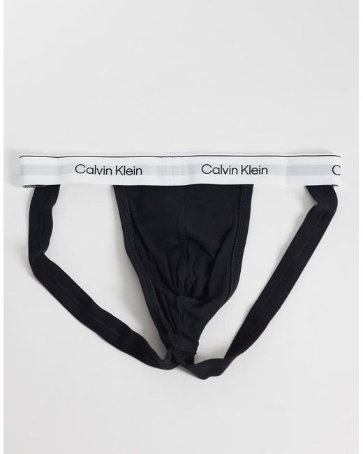 Calvin Klein Black Icon Cotton Stretch 3 Pack Jockstraps for men