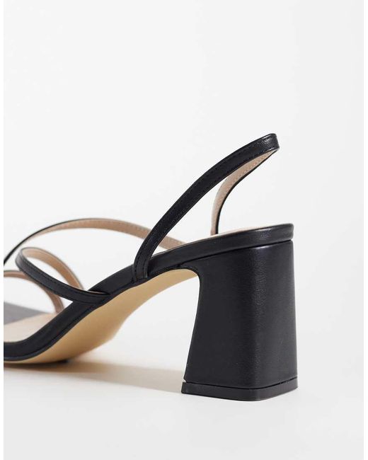 Raid Metallic Aspyn Strappy Heeled Block Sandals