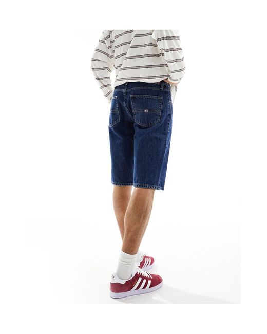 Pantalones cortos con lavado oscuro ryan Tommy Hilfiger de hombre de color Blue