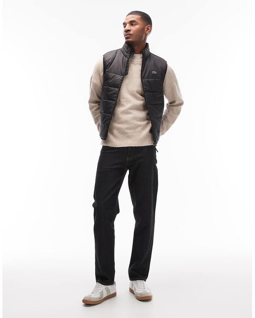 Lacoste Gray Hooded Vest for men