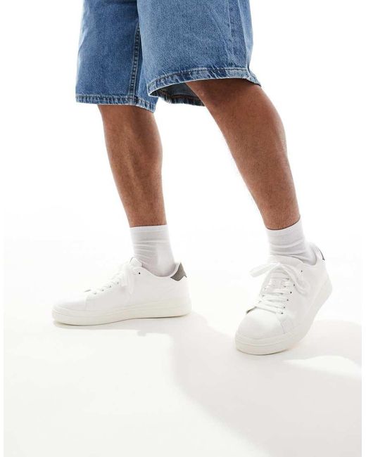 Pull&Bear Sneakers Met Veters En Lipje Achter in het Gray voor heren