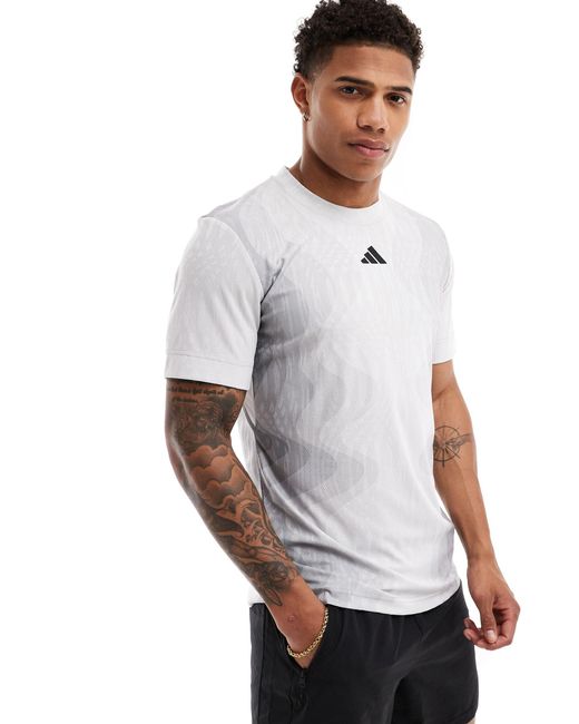 Adidas Originals White Adidas Tennis Airchill Pro Freelift T-shirt for men