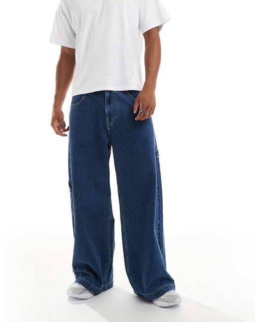 Hollister Blue baggy Big Jeans for men