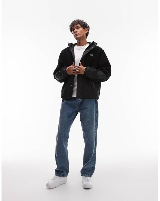 Tommy Hilfiger Black Teddy Fleece Jacket for men