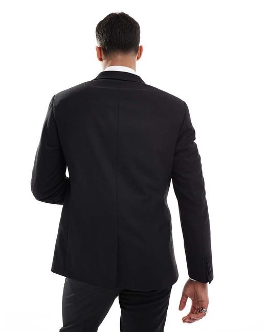 ASOS Blue Slim Fit Tuxedo Jacket for men