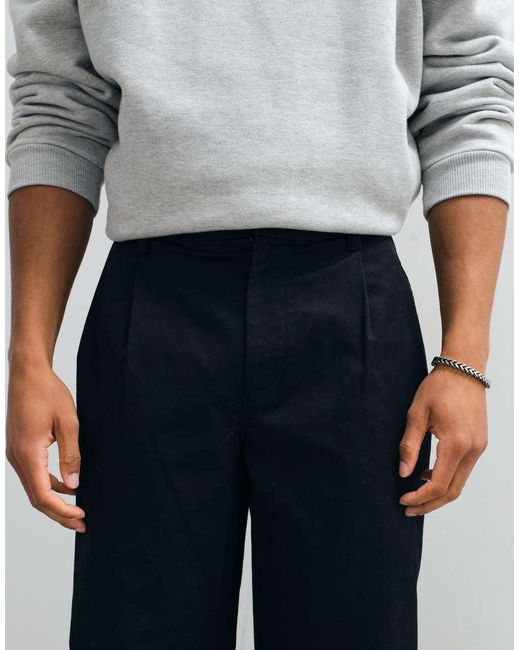 Calvin Klein White Cotton Trousers With Front Pleat for men