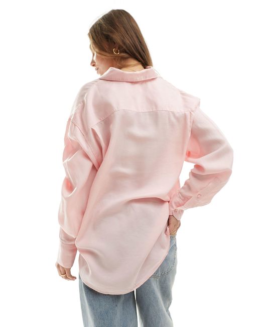 Camisa extragrande Lacoste de color Pink