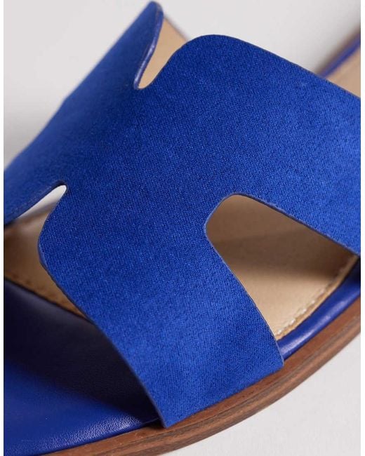 SEQWL Blue Storke Flat Sandals