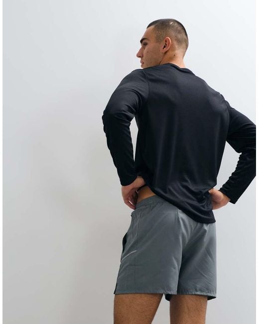 Nike Black Miler Dri-Fit 5Inch Shorts for men