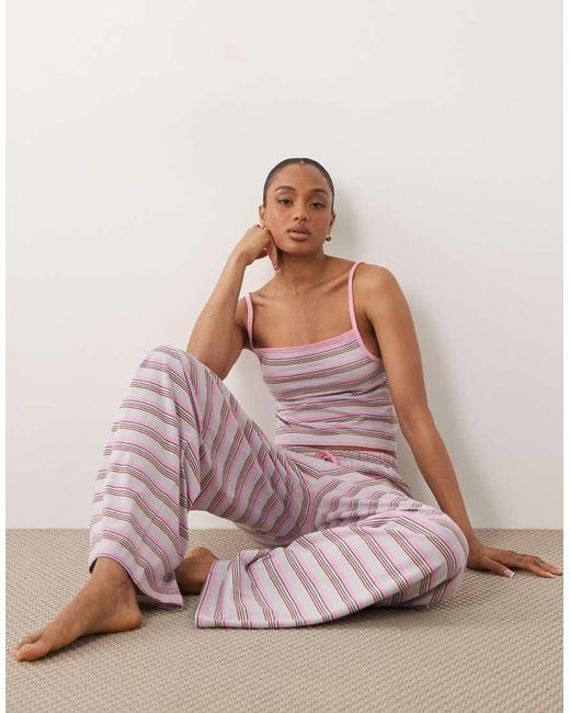 ASOS Pink Asos Design Tall Mix And Match Cotton Pyjama Pants