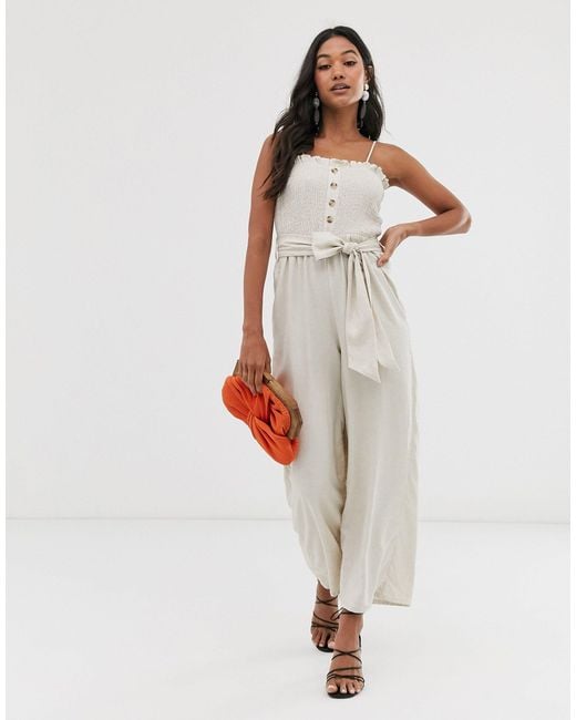 stradivarius denim jumpsuit