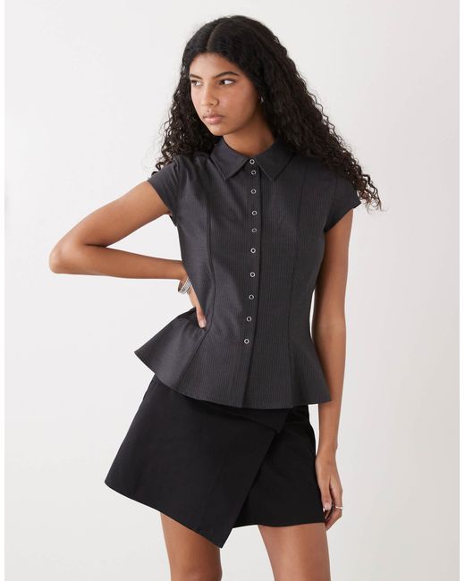 Weekday Black – hemdbluse