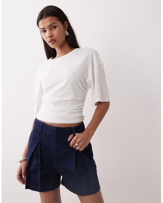 Calvin Klein Blue Pleated Short