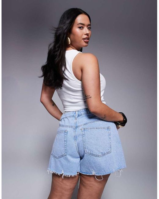 ASOS Blue Asos Design Curve A Line Short