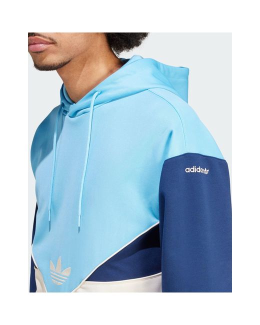 Adicolor cutline - felpa con cappuccio di Adidas Originals in Blue da Uomo