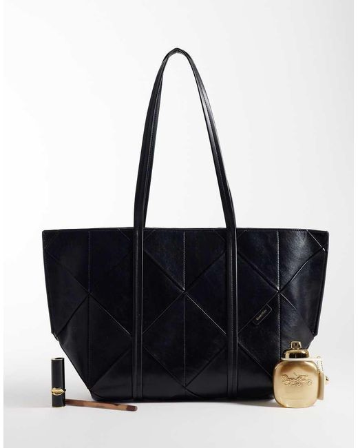 Calvin Klein Black Woven Carry All Bag