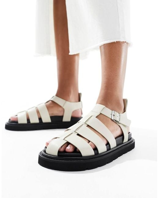 Walk London White Budapest Fisherman Sandal