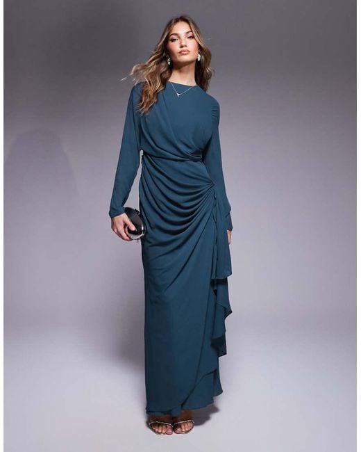 princess polly baby blue dress Long Sleeve Denim Dresses main image 0
