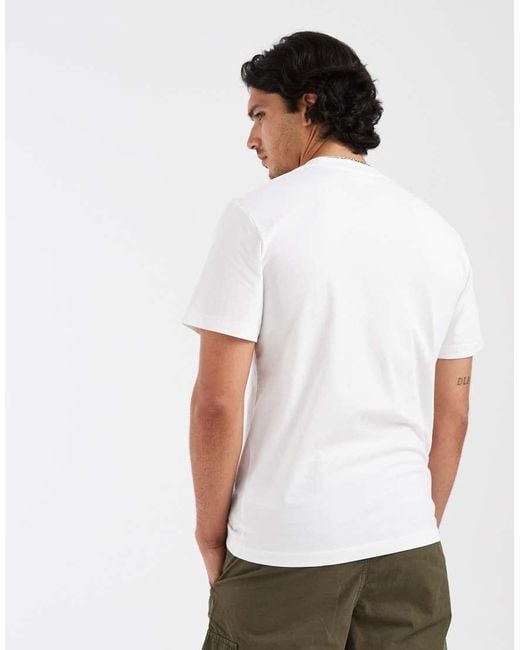 Lacoste White Classic Fit Graphic Logo T-shirt for men