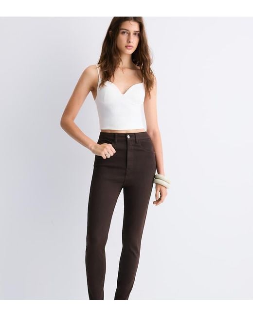 Stradivarius Black Petite Super High-Waist