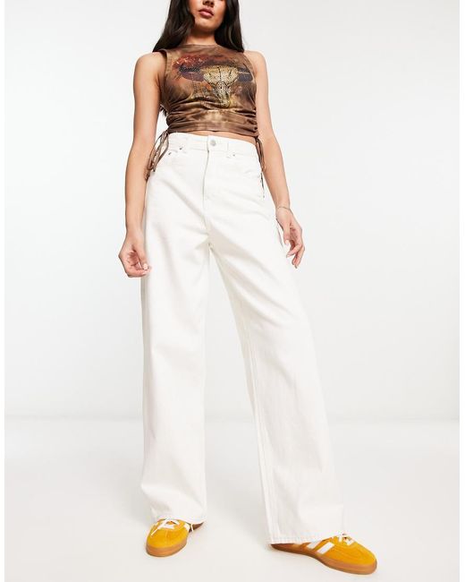 JJXX White Tokyo High Waisted Wide Leg Jeans