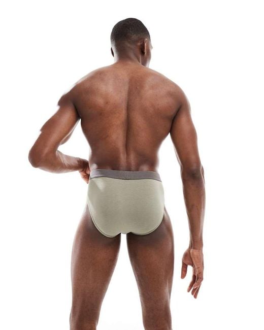 Emporio Armani Brown Bodywear 2 Pack Bamboo Logo Briefs for men