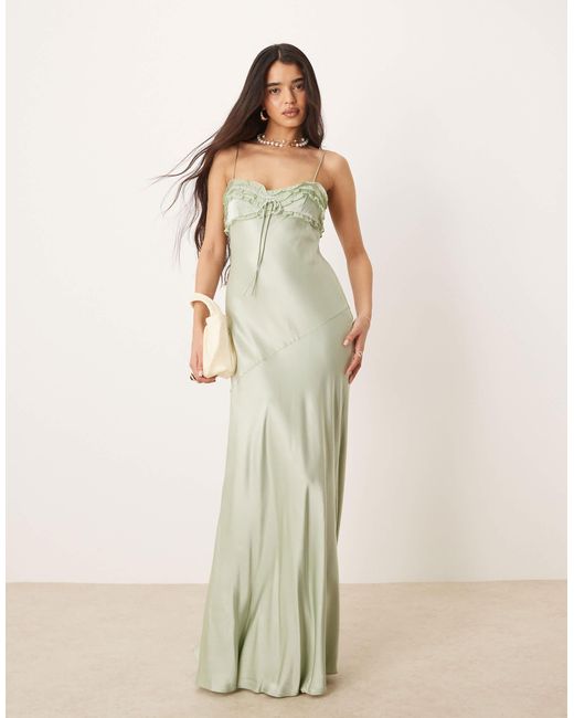 natalie maxi dress for love and lemons For Love & Lemons Natalie Maxi Dress in Natural