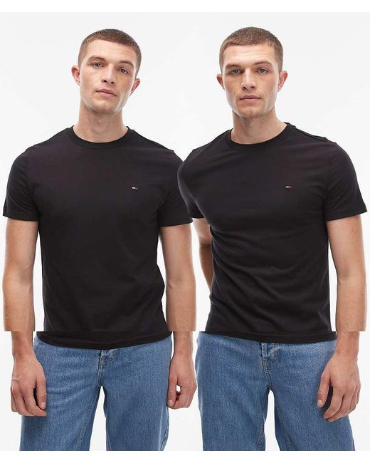 Tommy Hilfiger Black Extra Slim 2 Pack T-Shirts for men