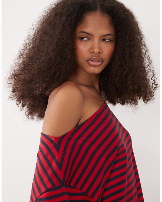 ASOS Red Off-shoulder Tee