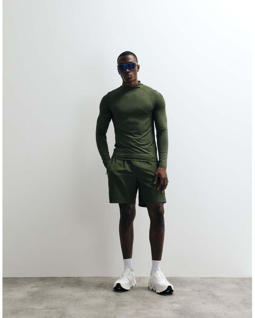 4505 Green Icon 7 Inch Quick Dry Training Shorts With Zip Pockets for men