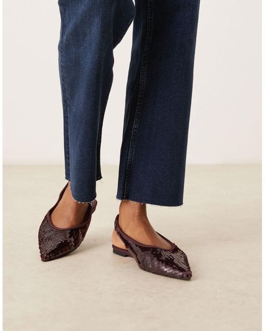 ASOS Blue Linford Slingback Ballets