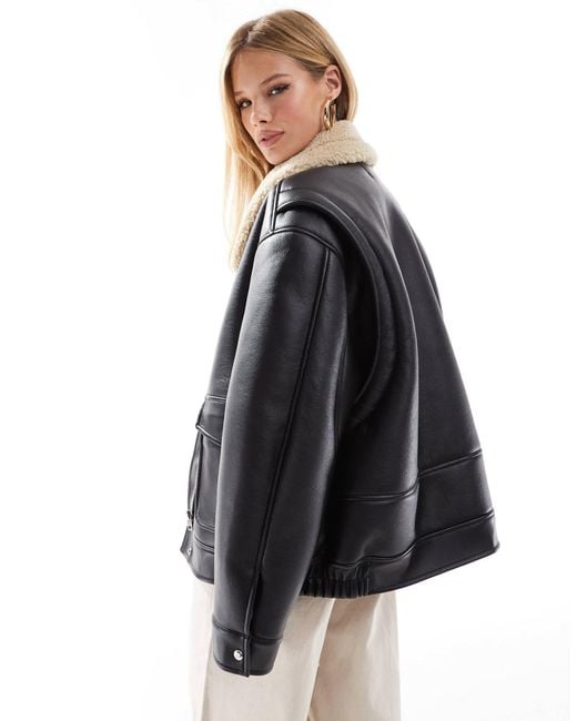 ASOS Black – oversize-pilotenjacke