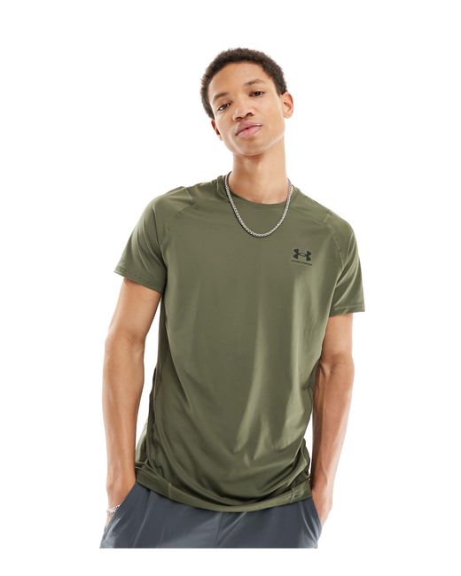 Camiseta entallada heat gear armour Under Armour de hombre de color Green