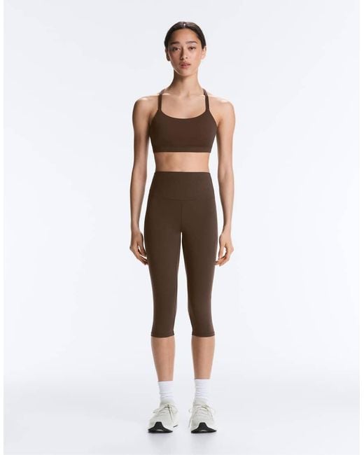 Oysho White Comfortlux High-Rise 40Cm Caprileggings