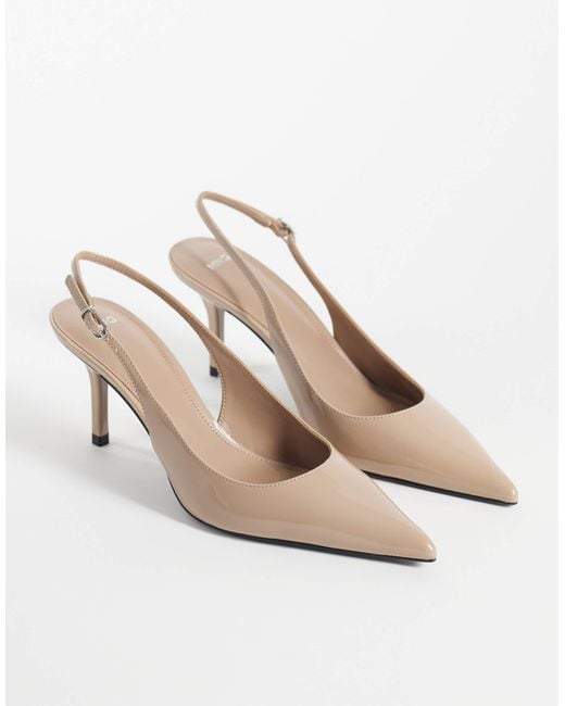 Mango White Slingback mit absatz