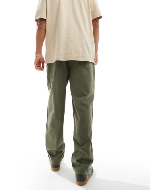 Polo Ralph Lauren Green Trailster Garment Dyed Twill Cargo Trousers Relaxed Fit for men